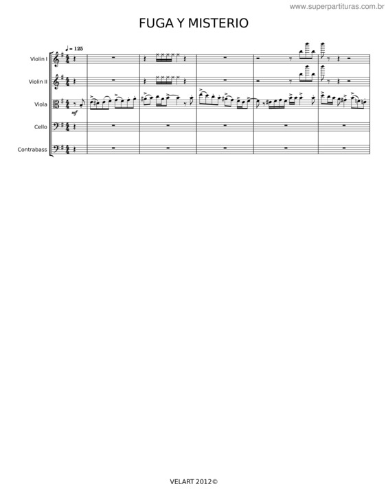 Partitura da música Fuga Y Misterio v.3