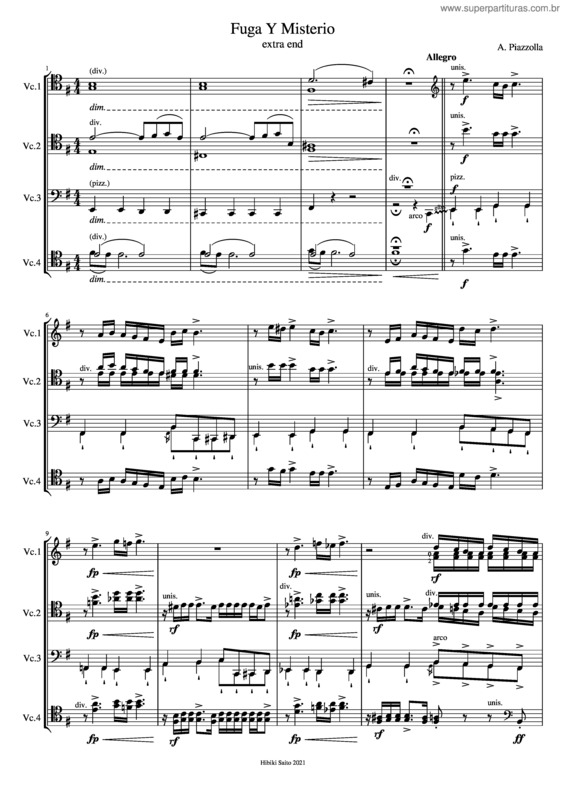 Partitura da música Fuga Y Misterio