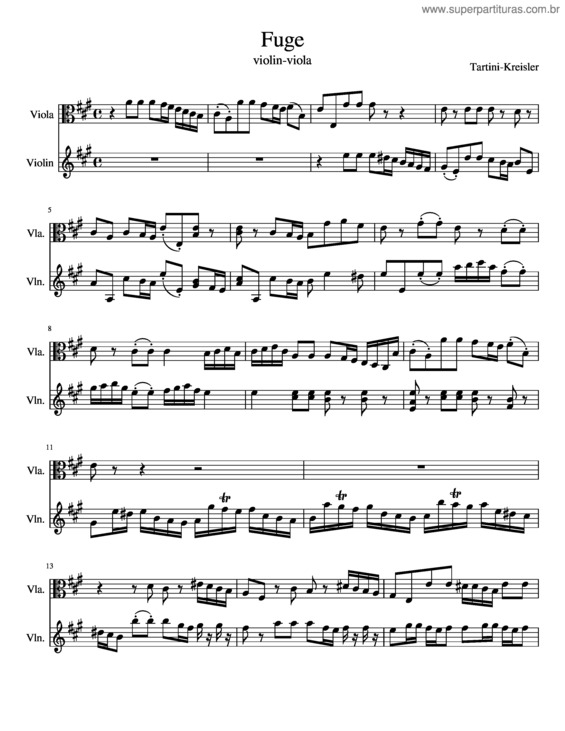 Partitura da música Fuge v.2