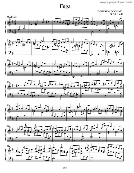 Partitura da música Fugue v.2