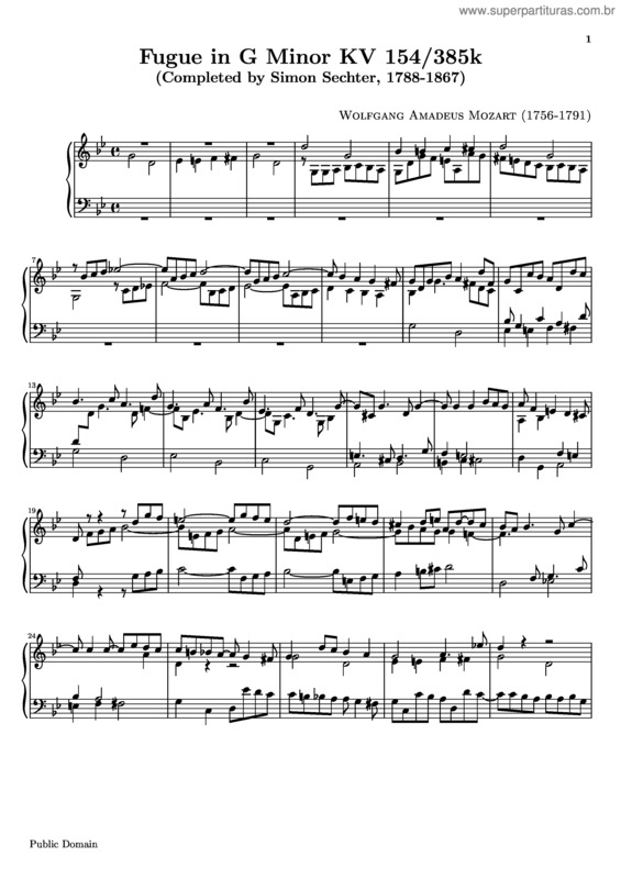 Partitura da música Fugue v.3