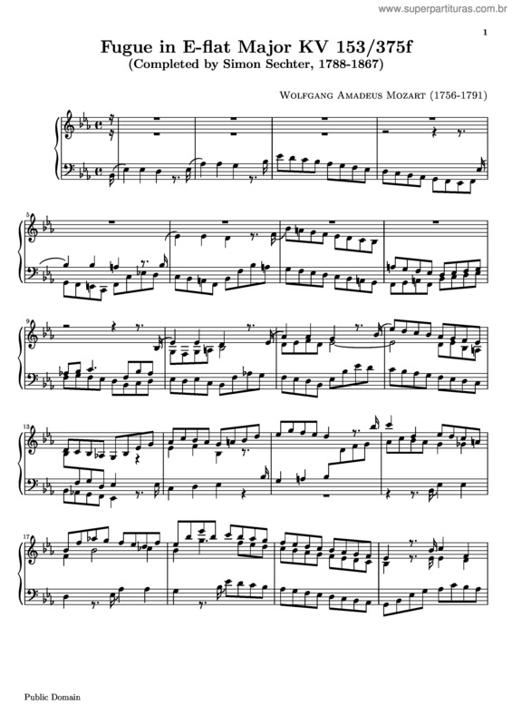 Partitura da música Fugue v.5