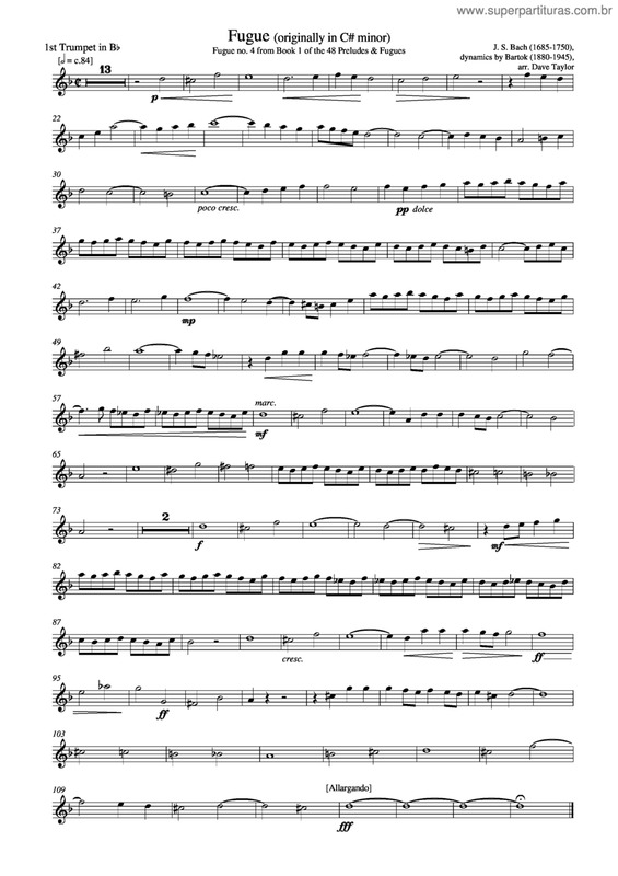 Partitura da música Fugue v.7