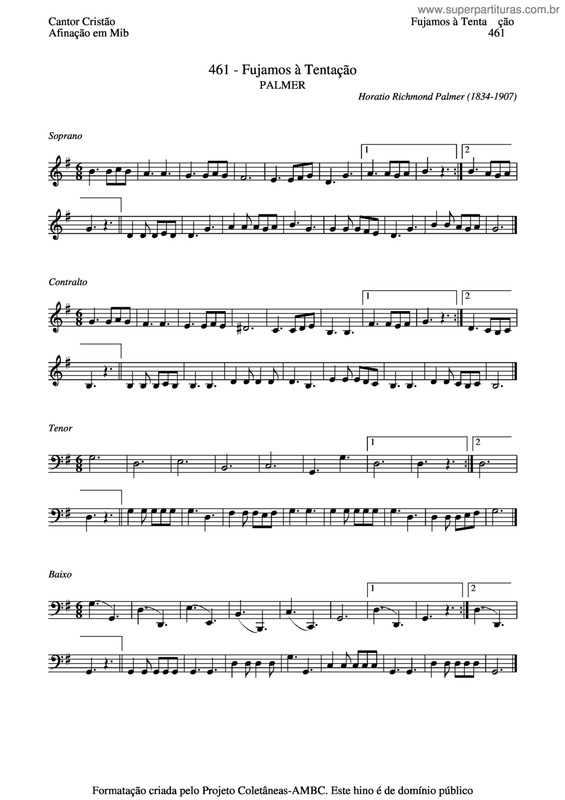 Partitura da música Fujamos À Tentação v.3