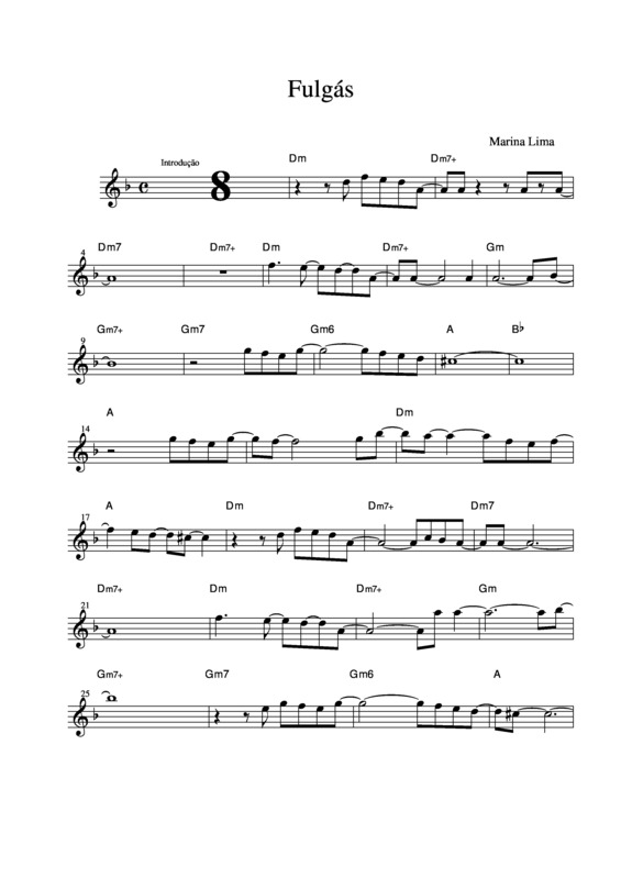 Partitura da música Fulgás v.3