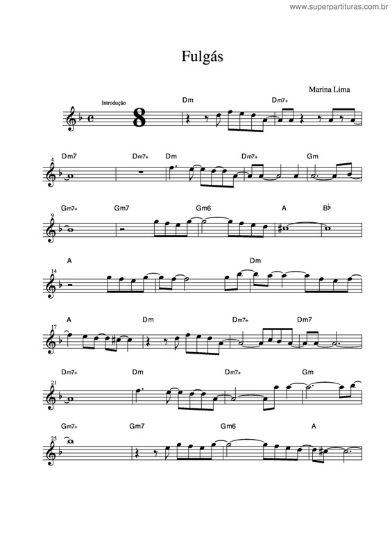 Partitura da música Fulgás v.4