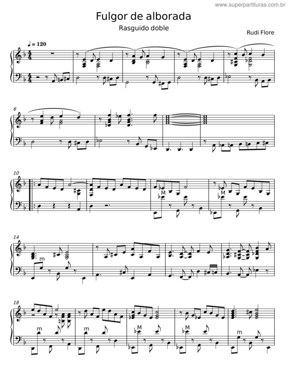 Partitura da música Fulgor De Alborada v.2