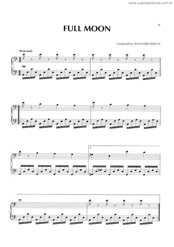 Partitura da música Full  moon