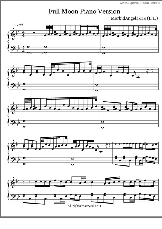 Partitura da música Fullmoon