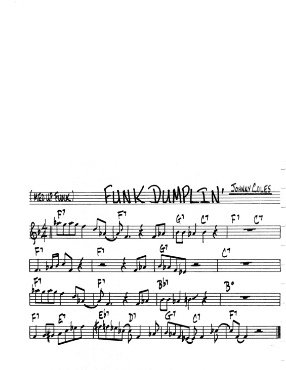 Partitura da música Funk Dumplin v.4