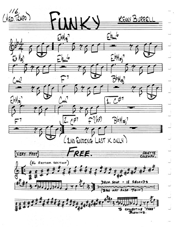 Partitura da música Funky v.5