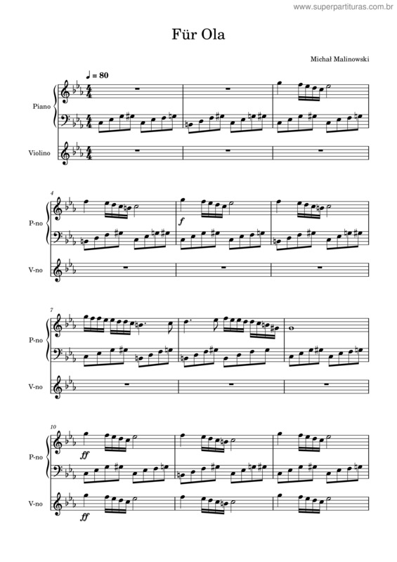Partitura da música Für Ola