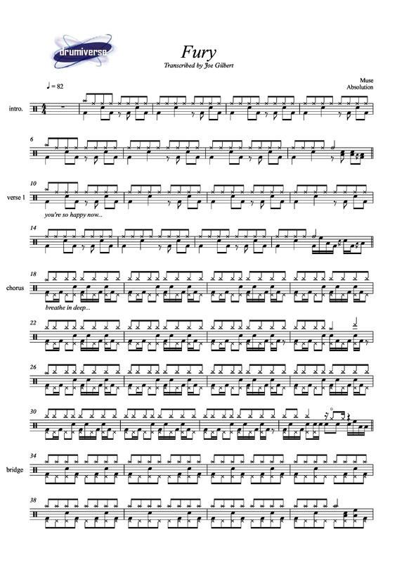 Partitura da música Fury