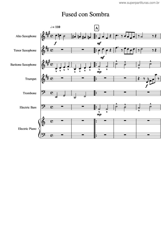 Partitura da música Fused Con Sombra