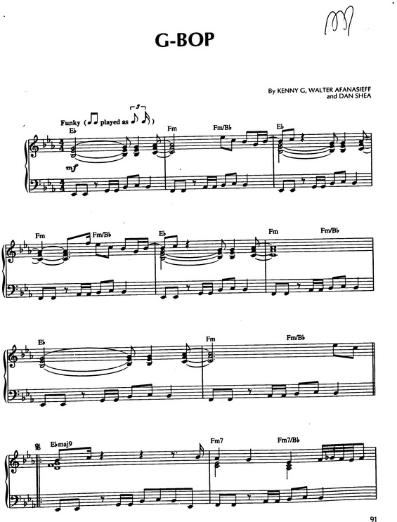 Partitura da música G-Bop v.3