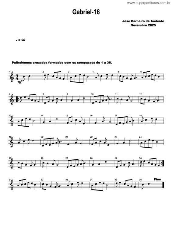 Partitura da música Gabriel-16