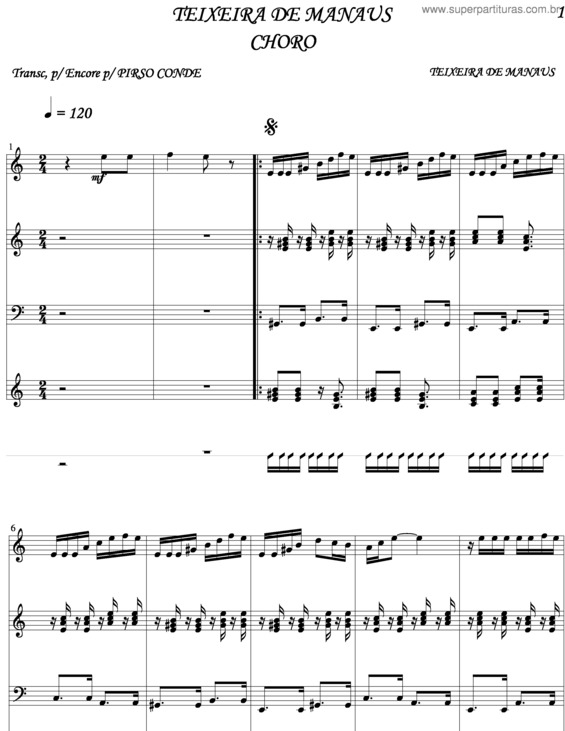 Partitura da música Gafieira Do Teixeira v.4