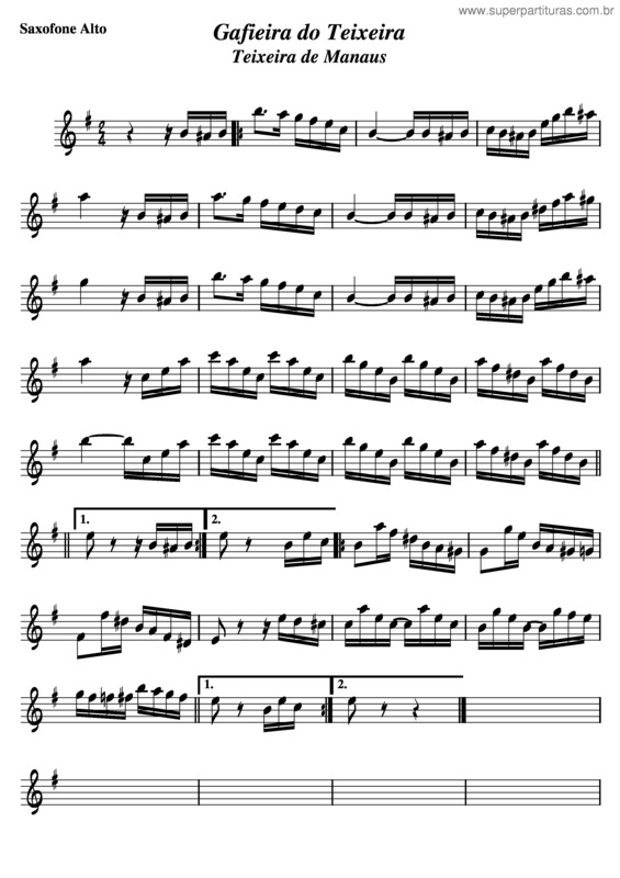 Partitura da música Gafieira