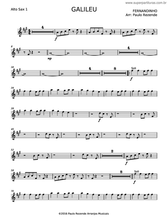 Partitura da música Galileu v.20