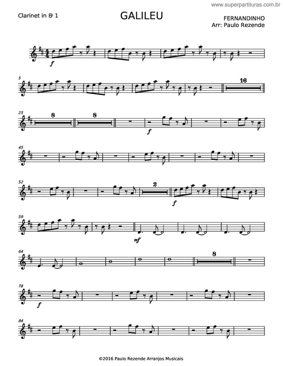 Partitura da música Galileu v.8