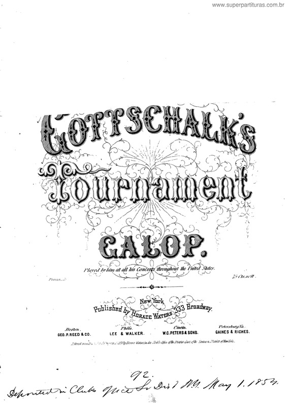 Partitura da música Galop de tournoi