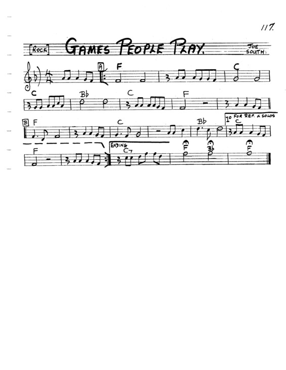 Partitura da música Games People Play v.7