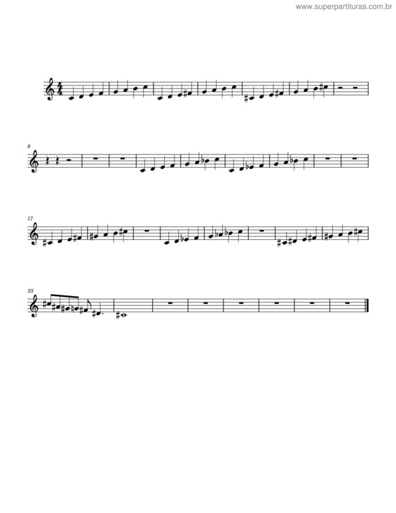 Partitura da música Gammes Majeures