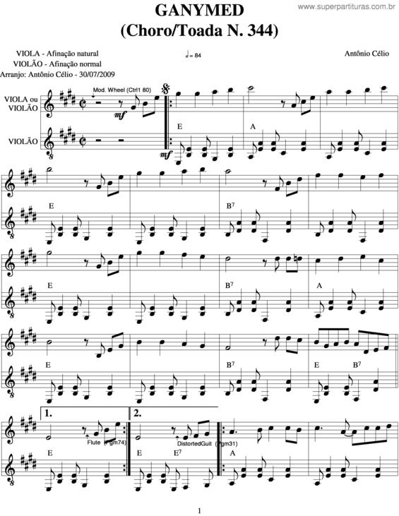 Partitura da música Ganymedn