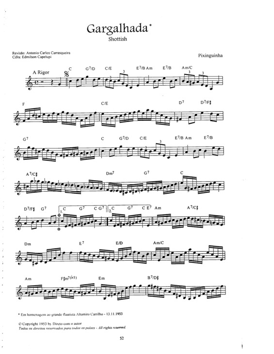 Partitura da música Gargalhada v.3