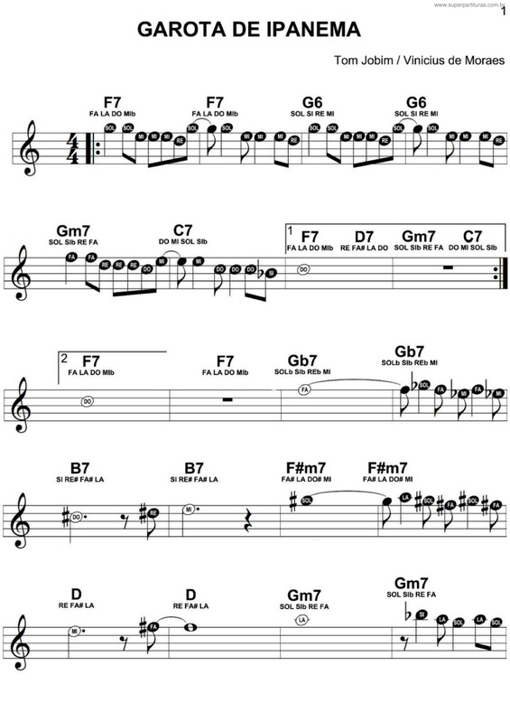 Partitura da música Garota De Ipanema v.20