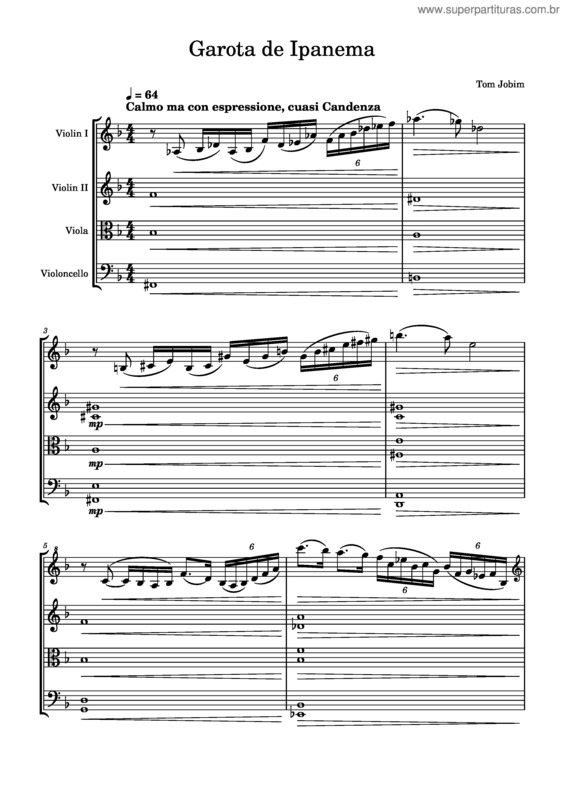 Partitura da música Garota De Ipanema v.25