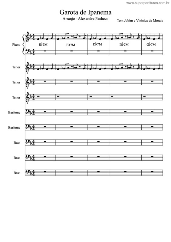 Partitura da música Garota De Ipanema v.26