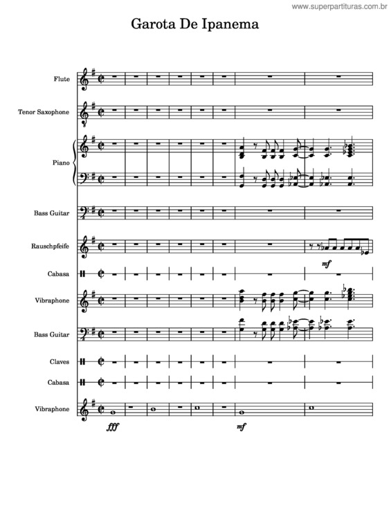 Partitura da música Garota De Ipanema v.32