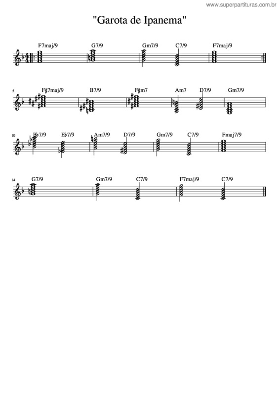 Partitura da música Garota De Ipanema v.33