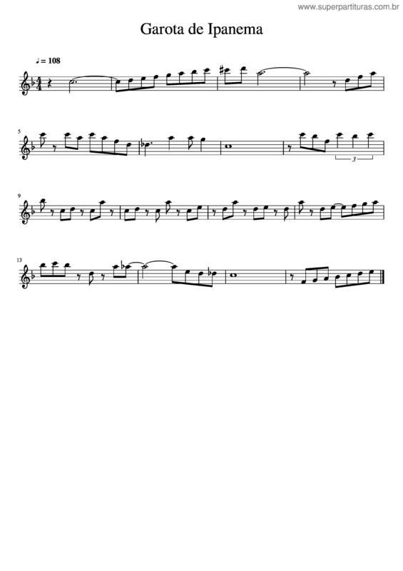 Partitura da música Garota De Ipanema v.36