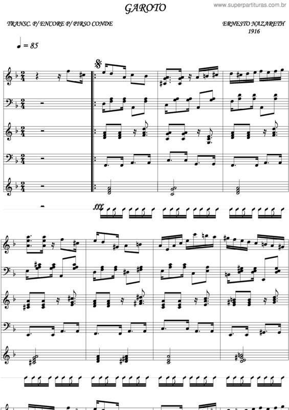 Partitura da música Garoto v.4