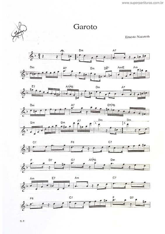 Partitura da música Garoto v.6