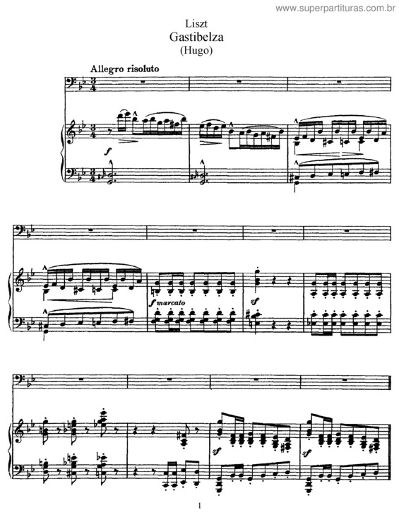 Partitura da música Gastibelza