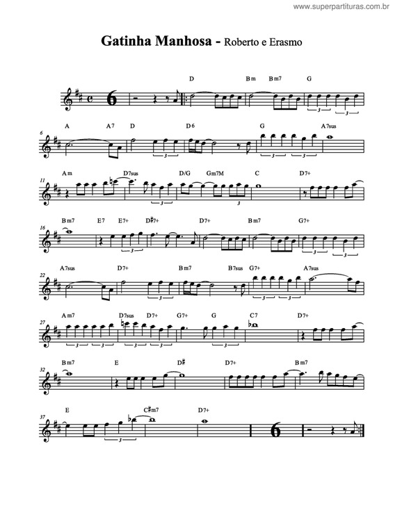 Partitura da música Gatinha Manhosa v.5