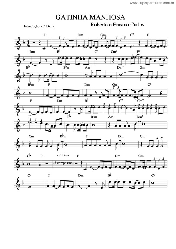 Partitura da música Gatinha Manhosa v.9