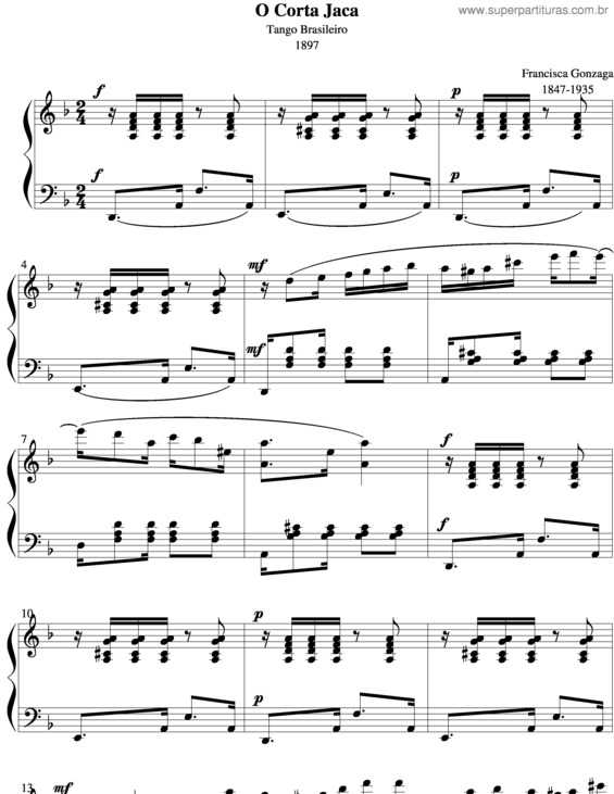 Partitura da música Gaucho Corta Jaca v.5