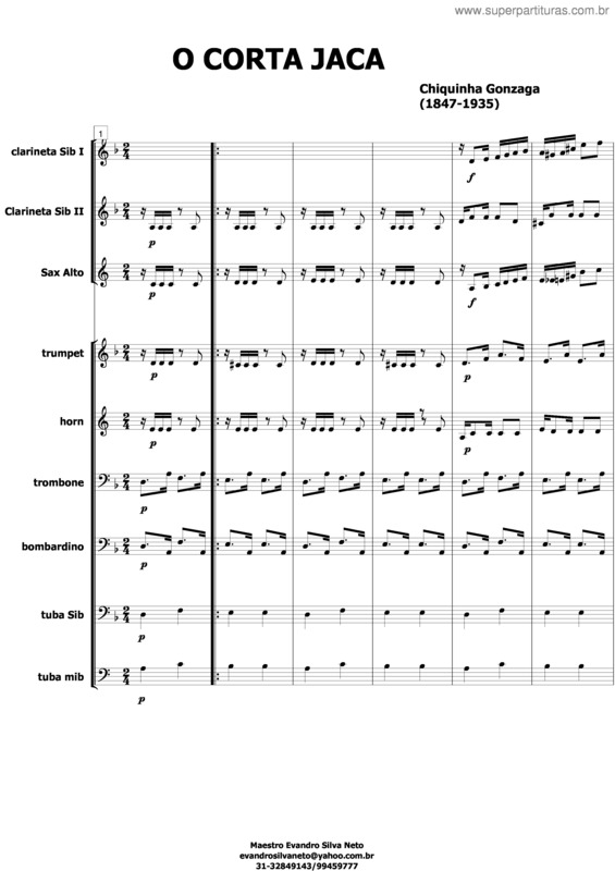 Partitura da música Gaucho Corta Jaca v.7