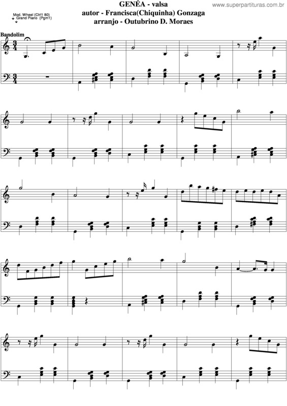 Partitura da música Genéa v.3