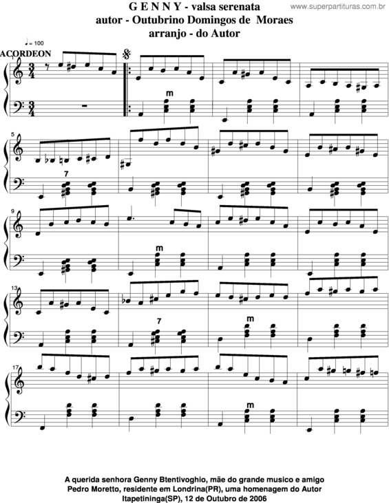 Partitura da música Genny v.4