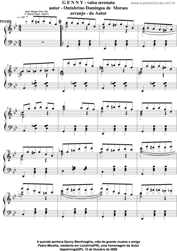 Partitura da música Genny v.7