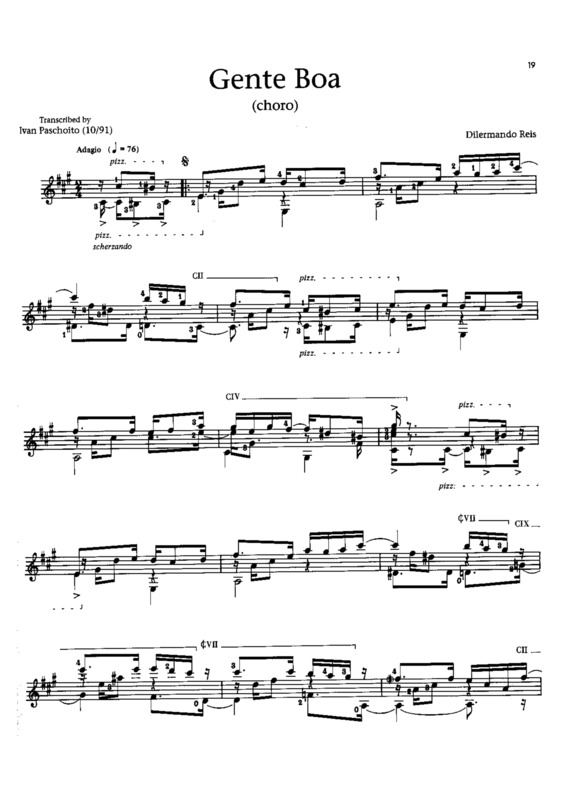 Partitura da música Gente Boa v.6