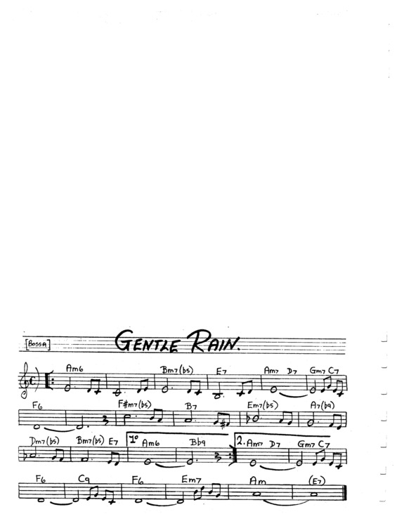 Partitura da música Gentle Rain v.7