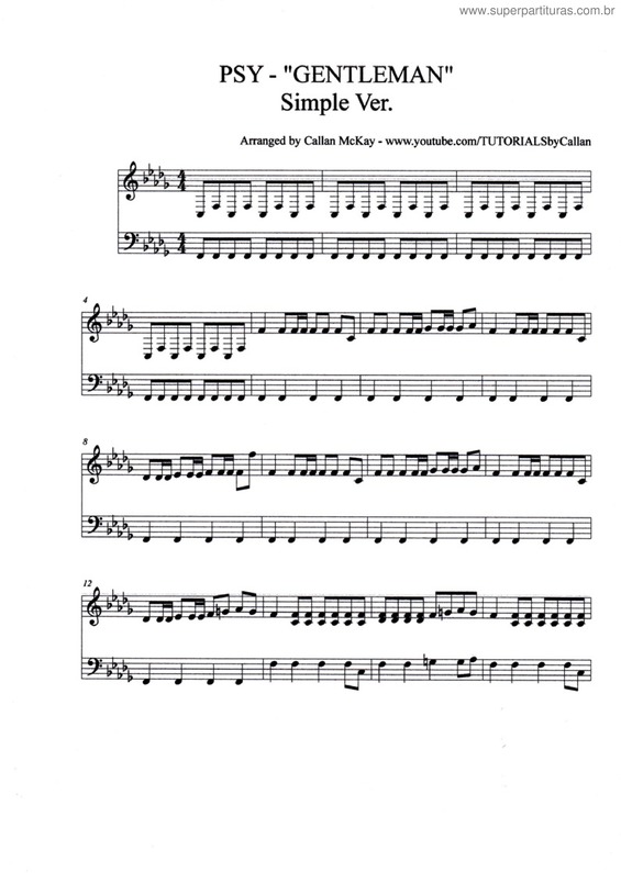 Partitura da música Gentleman