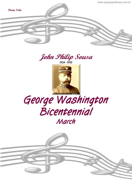 Partitura da música George Washington Bicentennial