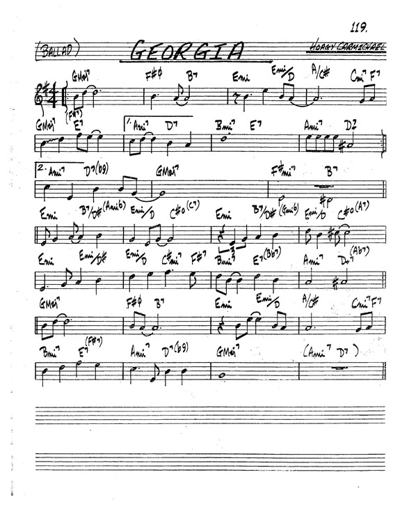 Partitura da música Georgia v.2